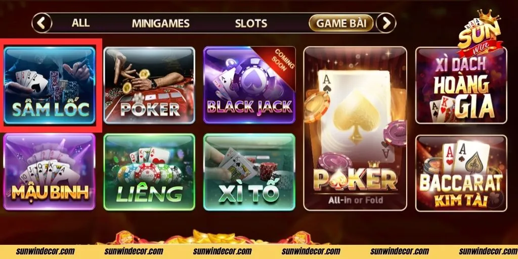 Game bài Bài Sâm Sunwin có cách chơi tương đối phức tạp